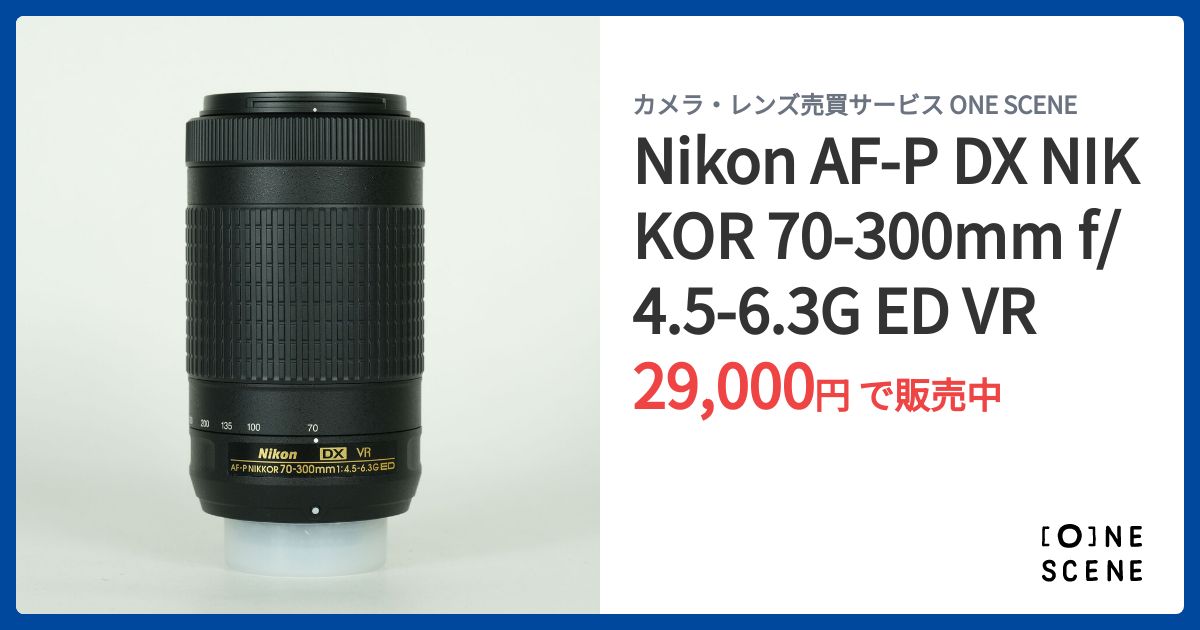 Nikon AF-P DX NIKKOR 70-300mm f/4.5-6.3G ED VRの出品 | ONE SCENE