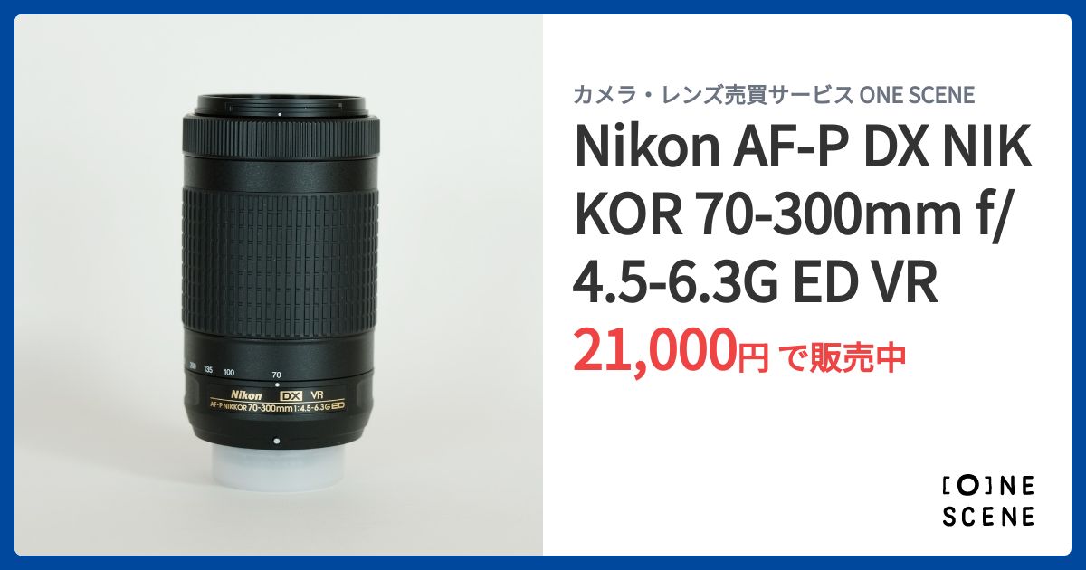 Nikon AF-P DX NIKKOR 70-300mm f/4.5-6.3G ED VRの出品 | ONE SCENE