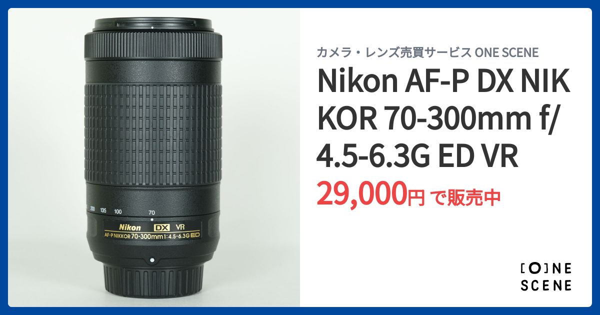 Nikon AF-P DX NIKKOR 70-300mm f/4.5-6.3G ED VRの出品 | ONE SCENE