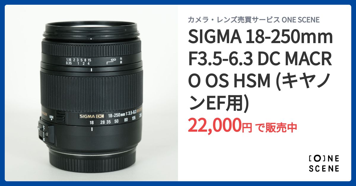 SIGMA 18-250mm F3.5-6.3 DC MACRO OS HSM (キヤノンEF用)の出品 | ONE