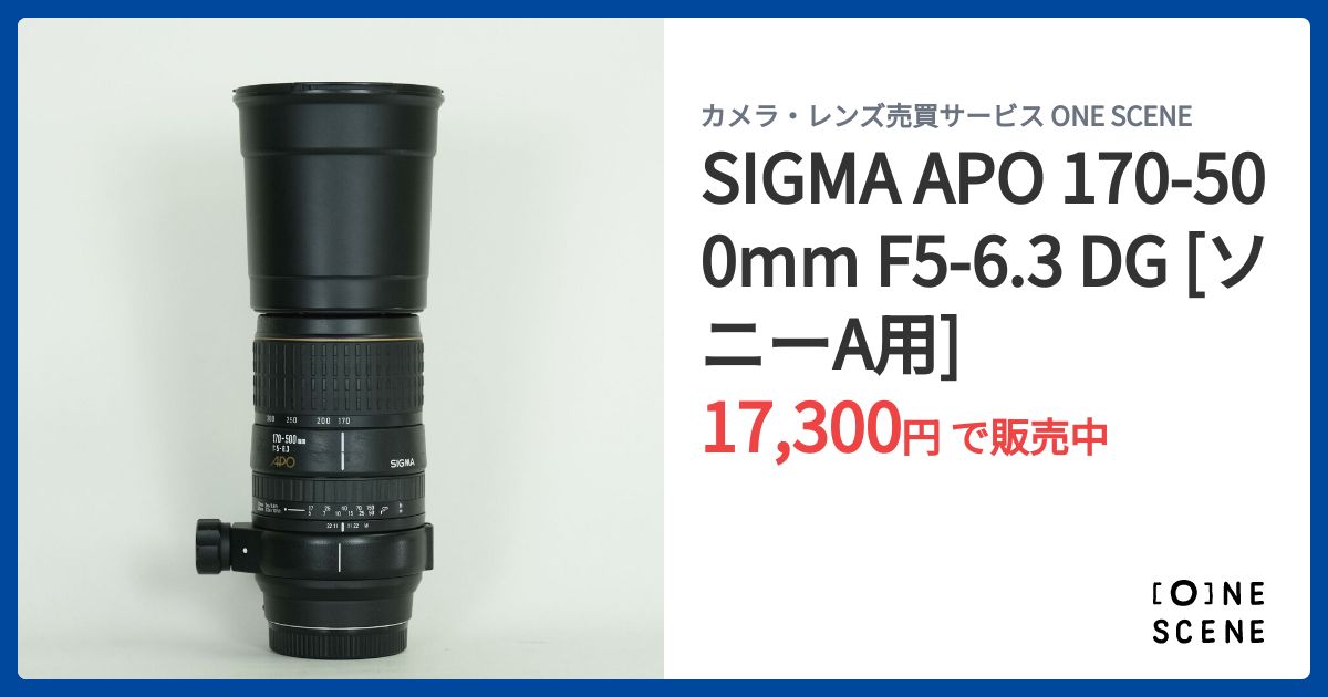 SIGMA APO 170-500mm F5-6.3 DG [ソニーA用]の出品 | ONE SCENE（ワン