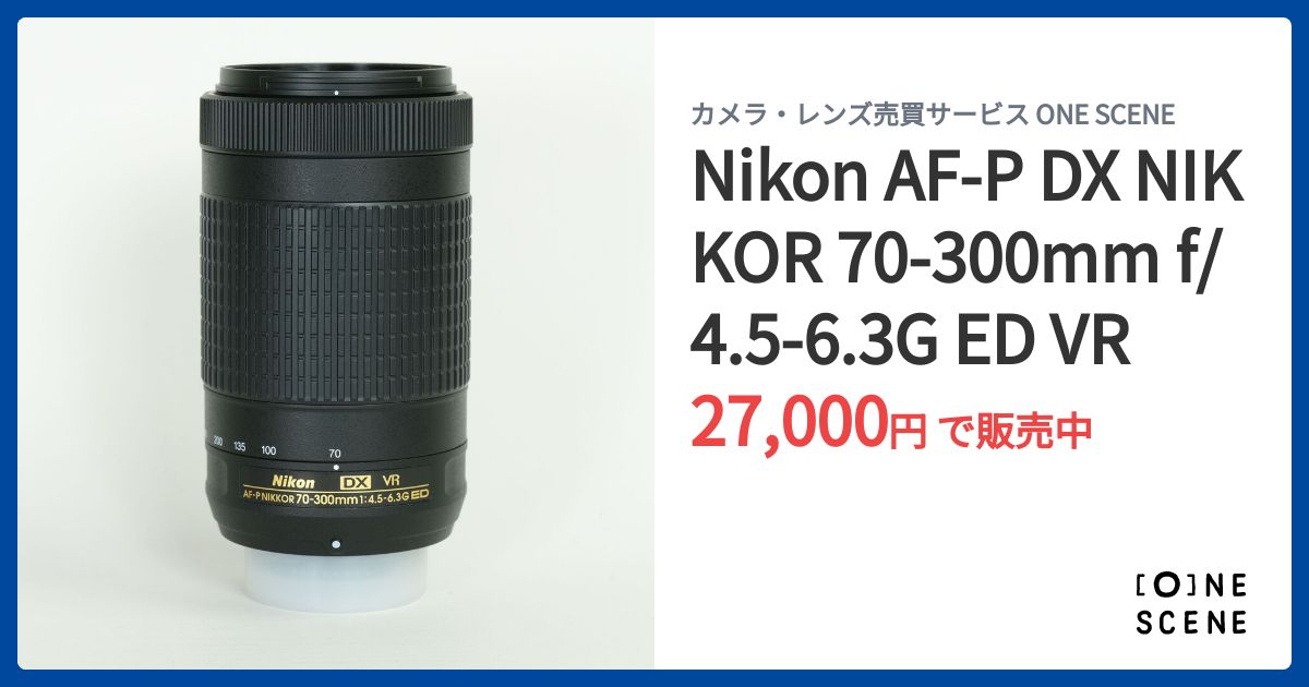 Nikon AF-P DX NIKKOR 70-300mm f/4.5-6.3G ED VRの出品 | ONE SCENE